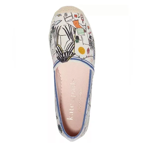 Kate Spade Cream Espadrilles with Rope Sole 5.5