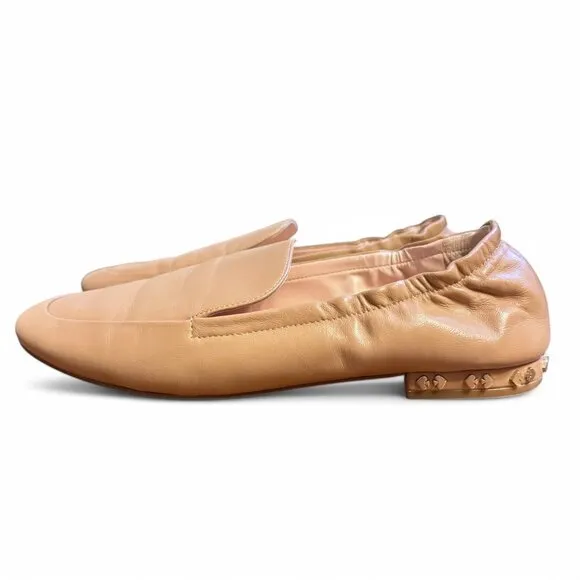 Kate Spade ‘Lana’ Leather Loafers with Embellished Heel 7.5