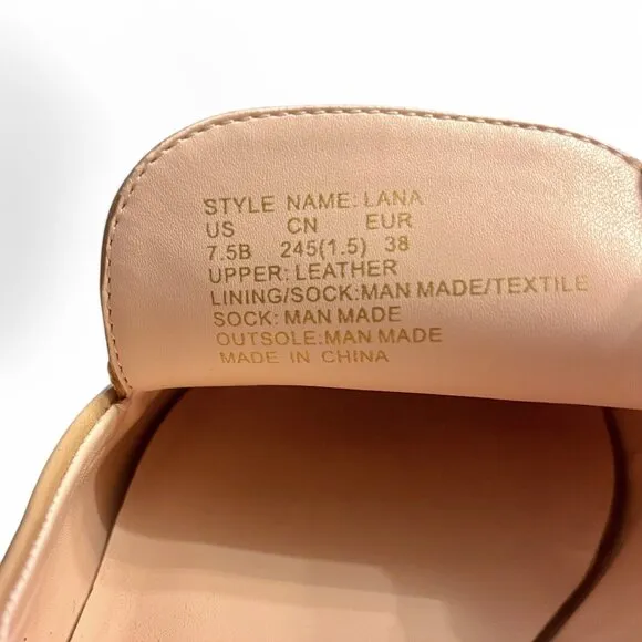 Kate Spade ‘Lana’ Leather Loafers with Embellished Heel 7.5
