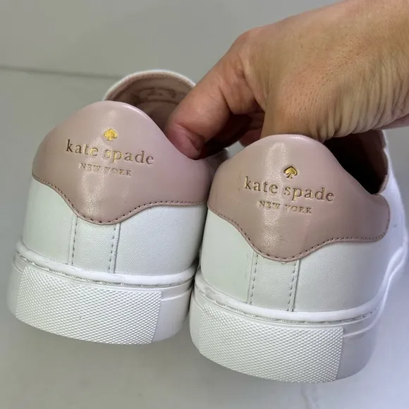 Kate Spade New York Azores White Pink Slip On Sneakers Size 8.5