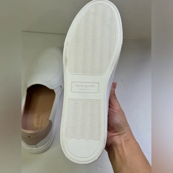 Kate Spade New York Azores White Pink Slip On Sneakers Size 8.5