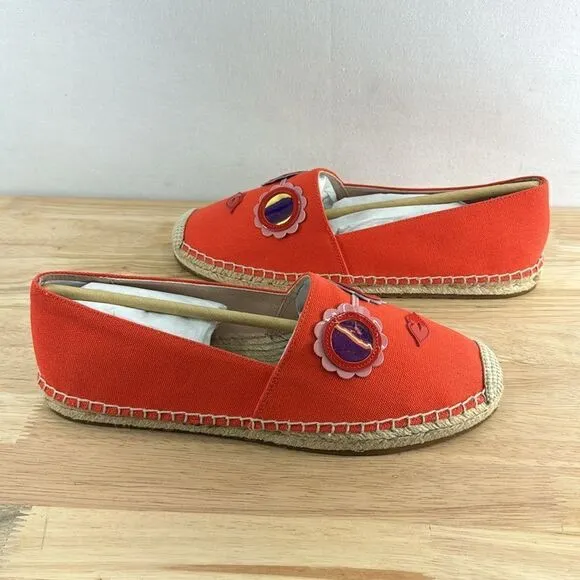 Kate Spade New York Grenada Glasses Espadrilles- Tamarillo- Size 8.5- NIB