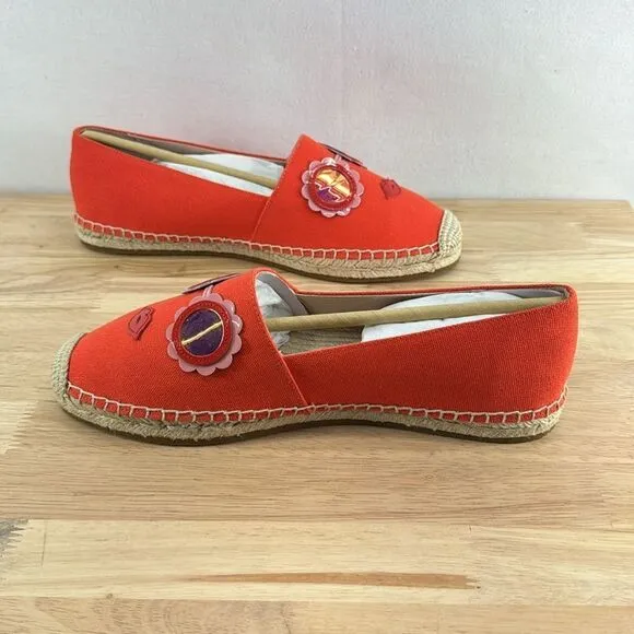 Kate Spade New York Grenada Glasses Espadrilles- Tamarillo- Size 8.5- NIB