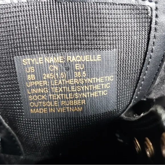 Kate Spade NWOT Black Combat Boots Raquelle Leather 8