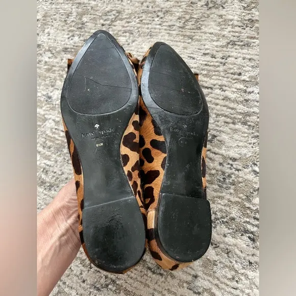 Kate Spade NY Calf Hair Leopard Eryn Flats Pointed Toe Ballet Loafer Size 6.5