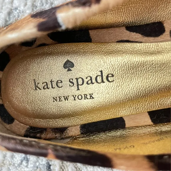 Kate Spade NY Calf Hair Leopard Eryn Flats Pointed Toe Ballet Loafer Size 6.5