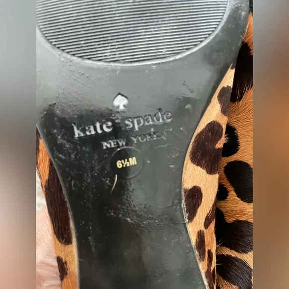 Kate Spade NY Calf Hair Leopard Eryn Flats Pointed Toe Ballet Loafer Size 6.5