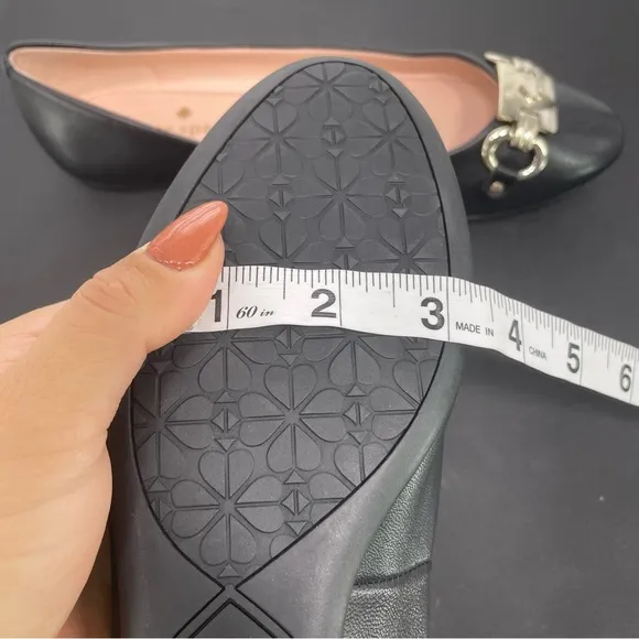 Kate Spade Payton Smooth Black Leather Ballet flats Size 8.5
