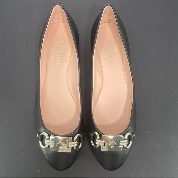 Kate Spade Payton Smooth Black Leather Ballet flats Size 8.5