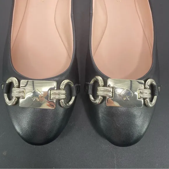 Kate Spade Payton Smooth Black Leather Ballet flats Size 8.5