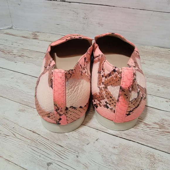 Kate Spade Pink Snake Leather Loafers Womens US 7