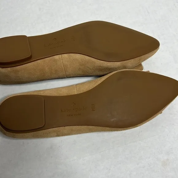 Kate Spade Suede Norah Pointed Toe Ballet Flats