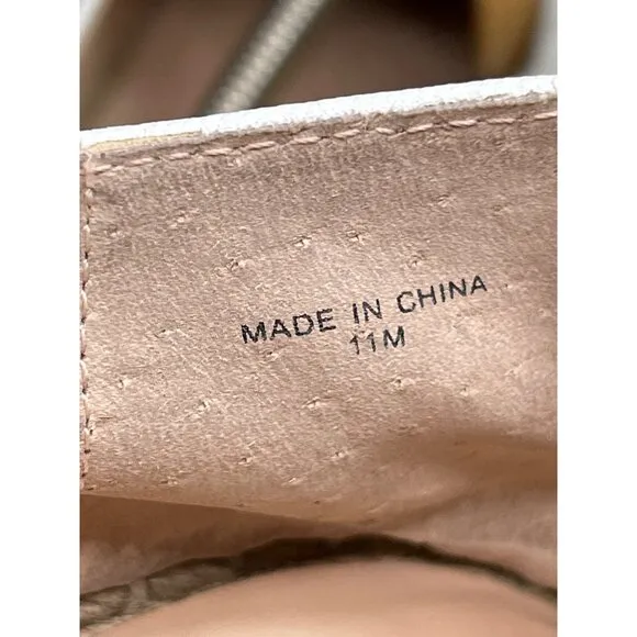 Kate Spade White Perforated Leather Espadrilles Size 11M Slip On Loafer Flats