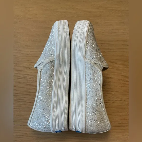 KATE SPADE x KEDS GLITTER SLIP ON SNEAKERS SIZE 7.5