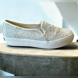 KATE SPADE x KEDS GLITTER SLIP ON SNEAKERS SIZE 7.5