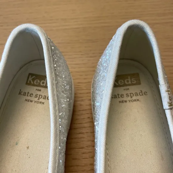 KATE SPADE x KEDS GLITTER SLIP ON SNEAKERS SIZE 7.5
