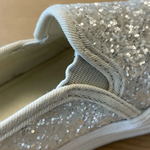 KATE SPADE x KEDS GLITTER SLIP ON SNEAKERS SIZE 7.5