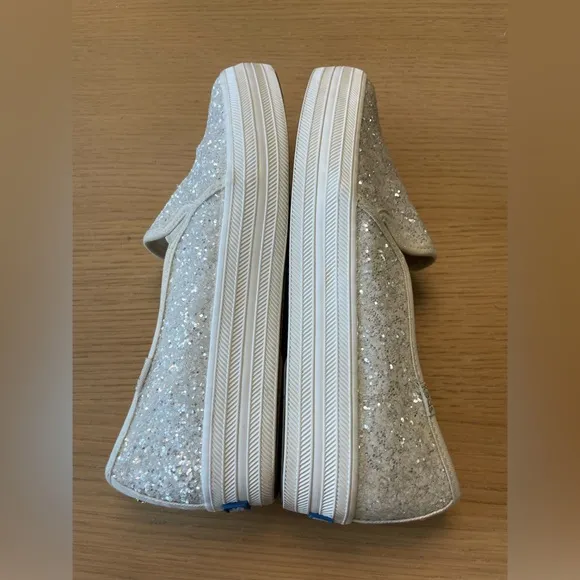 KATE SPADE x KEDS GLITTER SLIP ON SNEAKERS SIZE 7.5