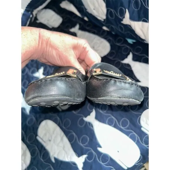 Kate Spade Women's Colette Black Leather Loafers Size 8.5 Casual Flats