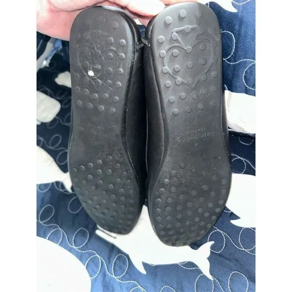 Kate Spade Women's Colette Black Leather Loafers Size 8.5 Casual Flats