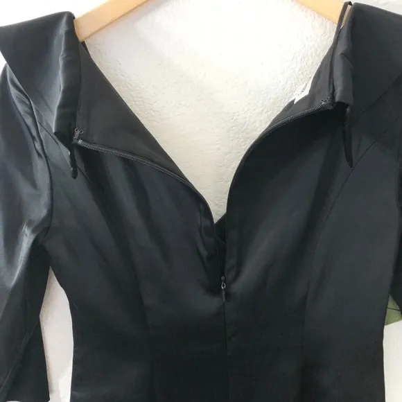 Kay Unger Black 3/4 Sleeve Cocktail Dress