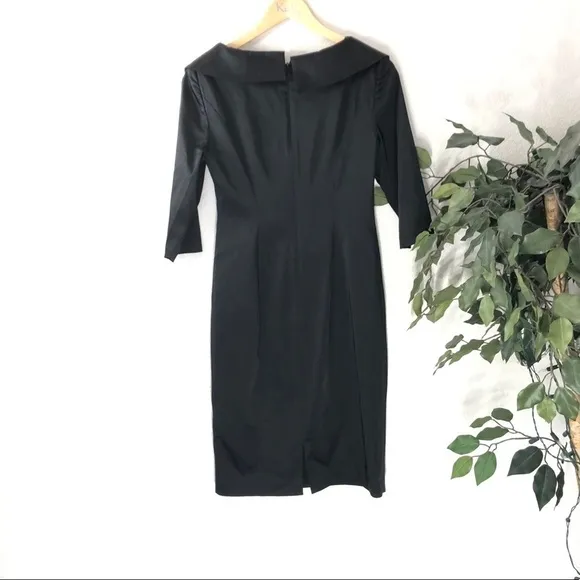 Kay Unger Black 3/4 Sleeve Cocktail Dress