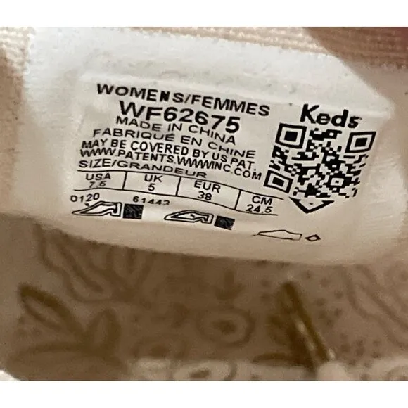 Keds Womens Triple Kick Rpc multicolor flower Embroider Mesh Sneaker size 7.5