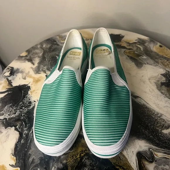 Keds X Kate Spade New York Triple Decker Striped Mesh Slip On Sneakers 7