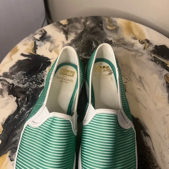 Keds X Kate Spade New York Triple Decker Striped Mesh Slip On Sneakers 7