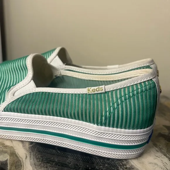 Keds X Kate Spade New York Triple Decker Striped Mesh Slip On Sneakers 7