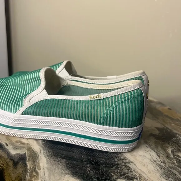 Keds X Kate Spade New York Triple Decker Striped Mesh Slip On Sneakers 7