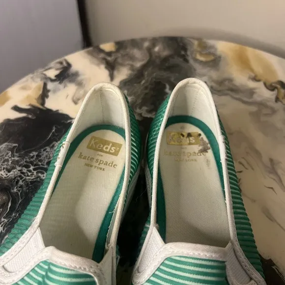 Keds X Kate Spade New York Triple Decker Striped Mesh Slip On Sneakers 7