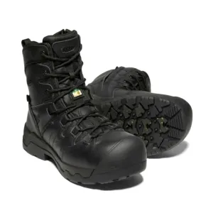 KEEN-  Black Premium Leather waterproof Safety toe Work Boots Comfort Zip Sz.7