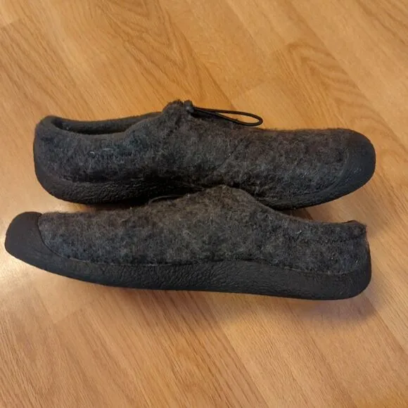 Keen Howser III Slip On Slides Shoes Mens 11 Gray Felted Fleece