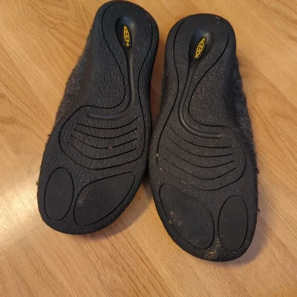 Keen Howser III Slip On Slides Shoes Mens 11 Gray Felted Fleece