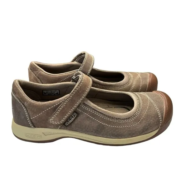 KEEN Presidio II Womens Nubuck Leather Mary Janes Flats Shoes 7.5 Hiking Brown