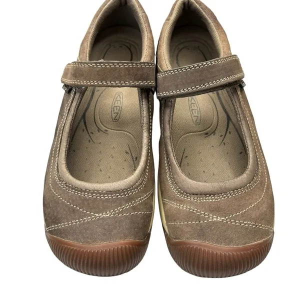 KEEN Presidio II Womens Nubuck Leather Mary Janes Flats Shoes 7.5 Hiking Brown