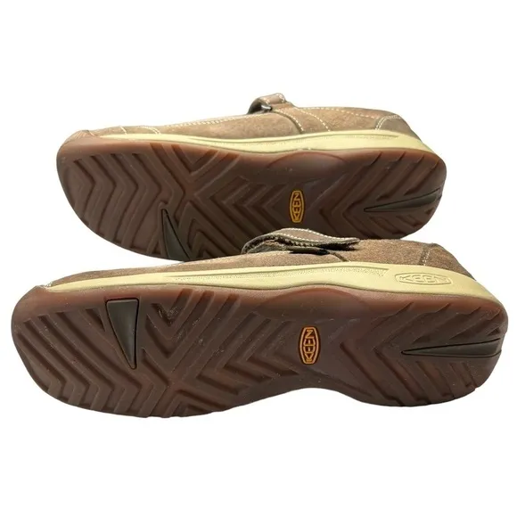 KEEN Presidio II Womens Nubuck Leather Mary Janes Flats Shoes 7.5 Hiking Brown