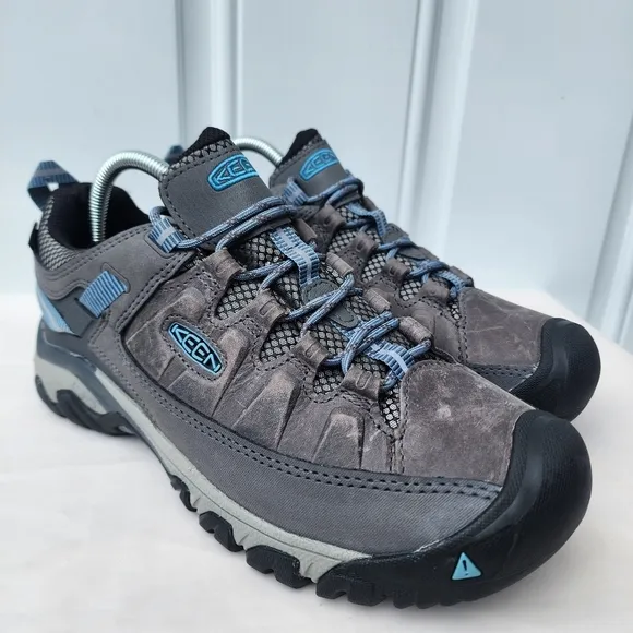 Keen Targhee Iii Womens 10 Waterproof 1023038 Gray Leather Mesh Hiking Sneakers