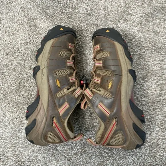 KEEN Utility Boots Mens Sz 7.5 Low Steel Toe Waterproof Work Shoe Brown Leather