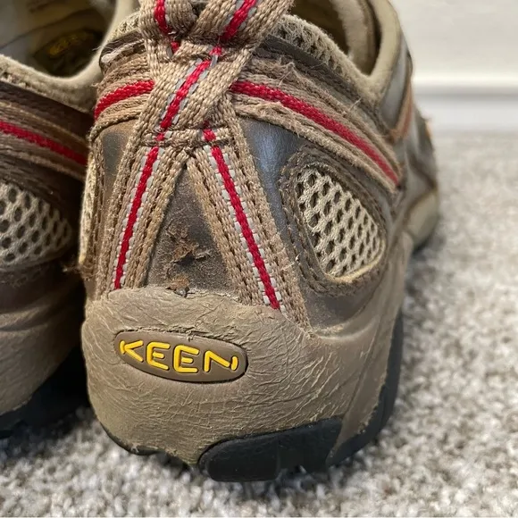 KEEN Utility Boots Mens Sz 7.5 Low Steel Toe Waterproof Work Shoe Brown Leather