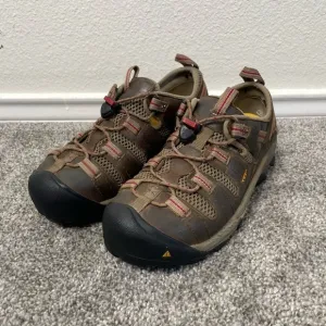 KEEN Utility Boots Mens Sz 7.5 Low Steel Toe Waterproof Work Shoe Brown Leather
