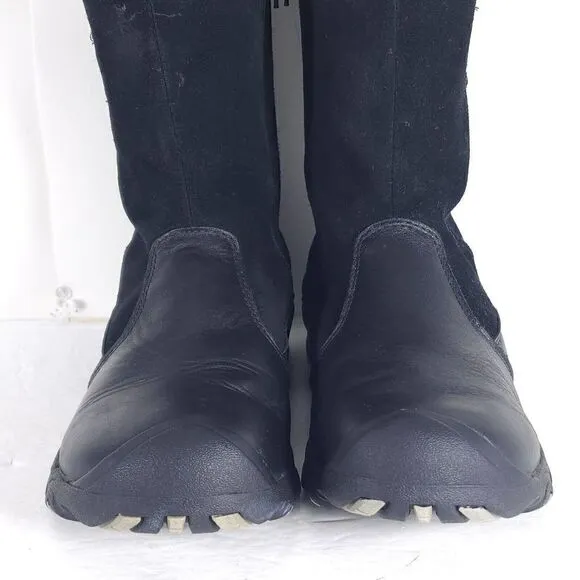 KEEN Women’s US6 Dry Mid Calf Black Leather Fleece Lined Waterproof Winter Boots