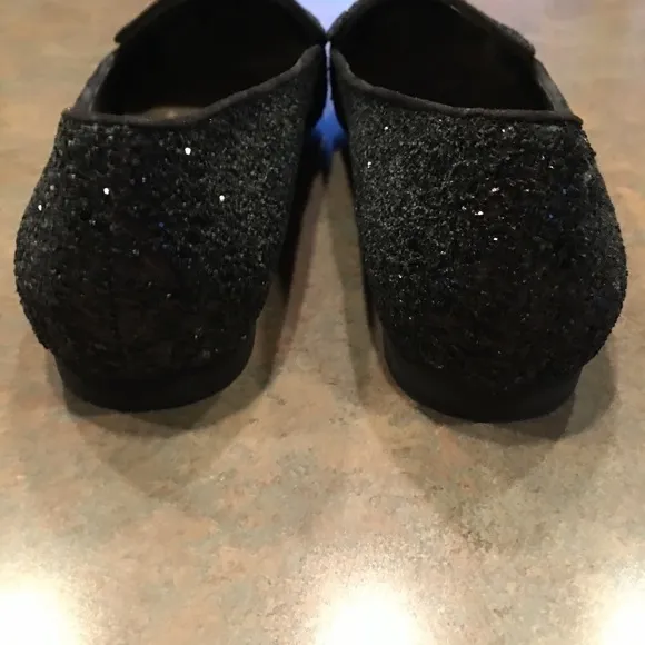 Kelly &amp; Katie GLITTER flats, BLACK, Pointed toe, Women’s Size 10