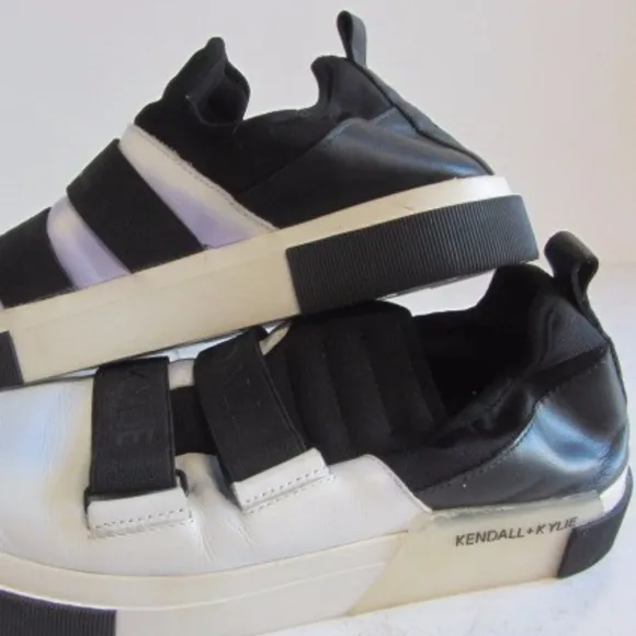 Kendall   Kylie Black/White Gail Sneakers size 8