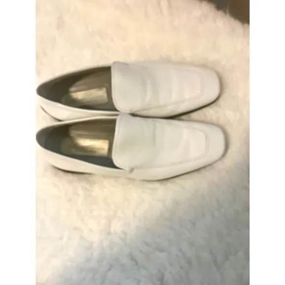 Kenneth Cole Reaction Drivers Seat White Leather Loafers Men's Size 8M.