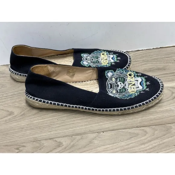 KENZO CANVAS ESPADRILLES CLASSIC TIGER Women's Size 42 (11 US) Navy Blue