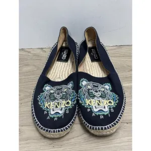 KENZO CANVAS ESPADRILLES CLASSIC TIGER Women's Size 42 (11 US) Navy Blue