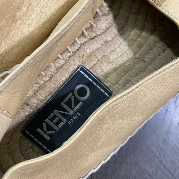 KENZO Leather Espadrilles