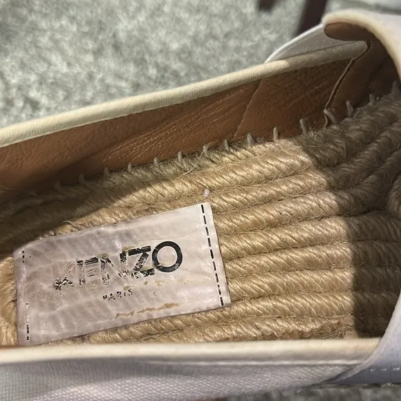 Kenzo Paris Lucky Tiger' Embroidered Canvas Espadrilles Sz EU 38 US 7